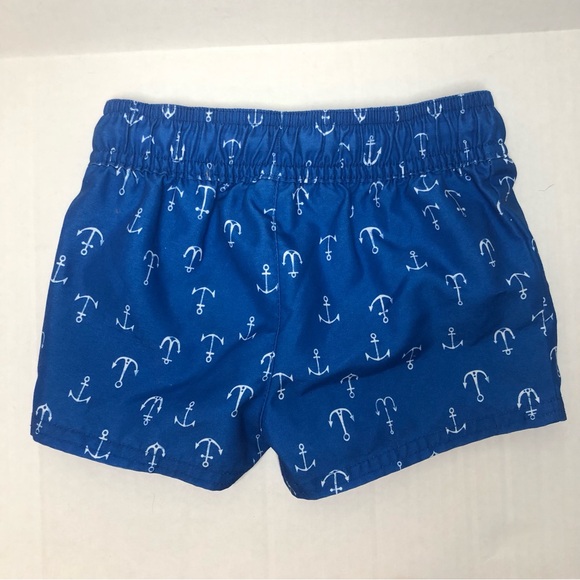 Cat & Jack Blue with White Anchors Swimming Trunks With Lining . Size 6-9M - Picture 4 of 5